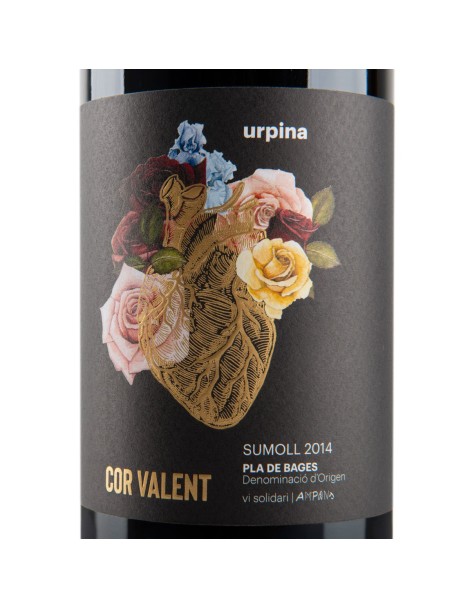 Vino tinto Cor Valent Urpina Detall 1